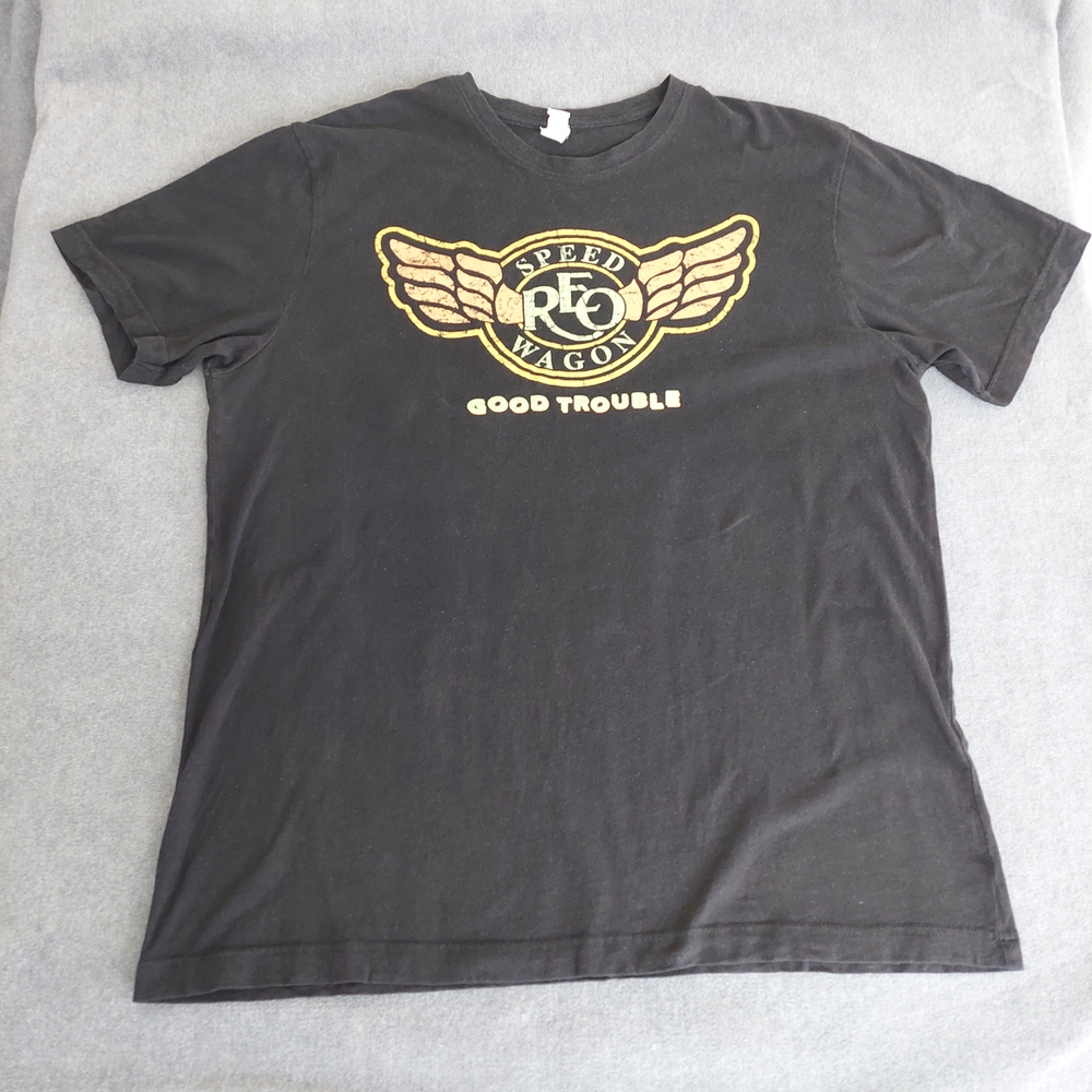 Vtg REO Speedwagon Good Trouble Tour Shirt Large - "The Trouble Continues" Band